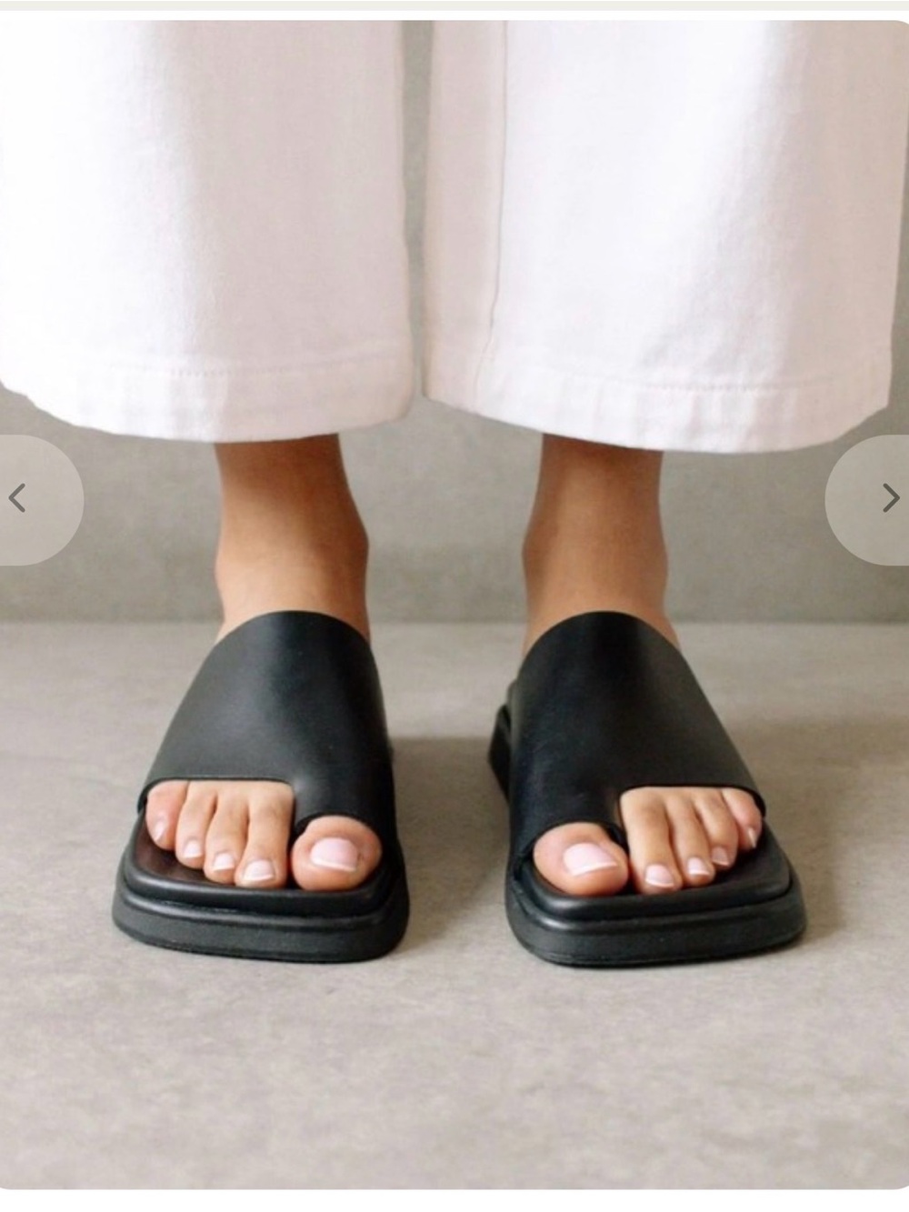 ALOHAS Black Slide Sandals